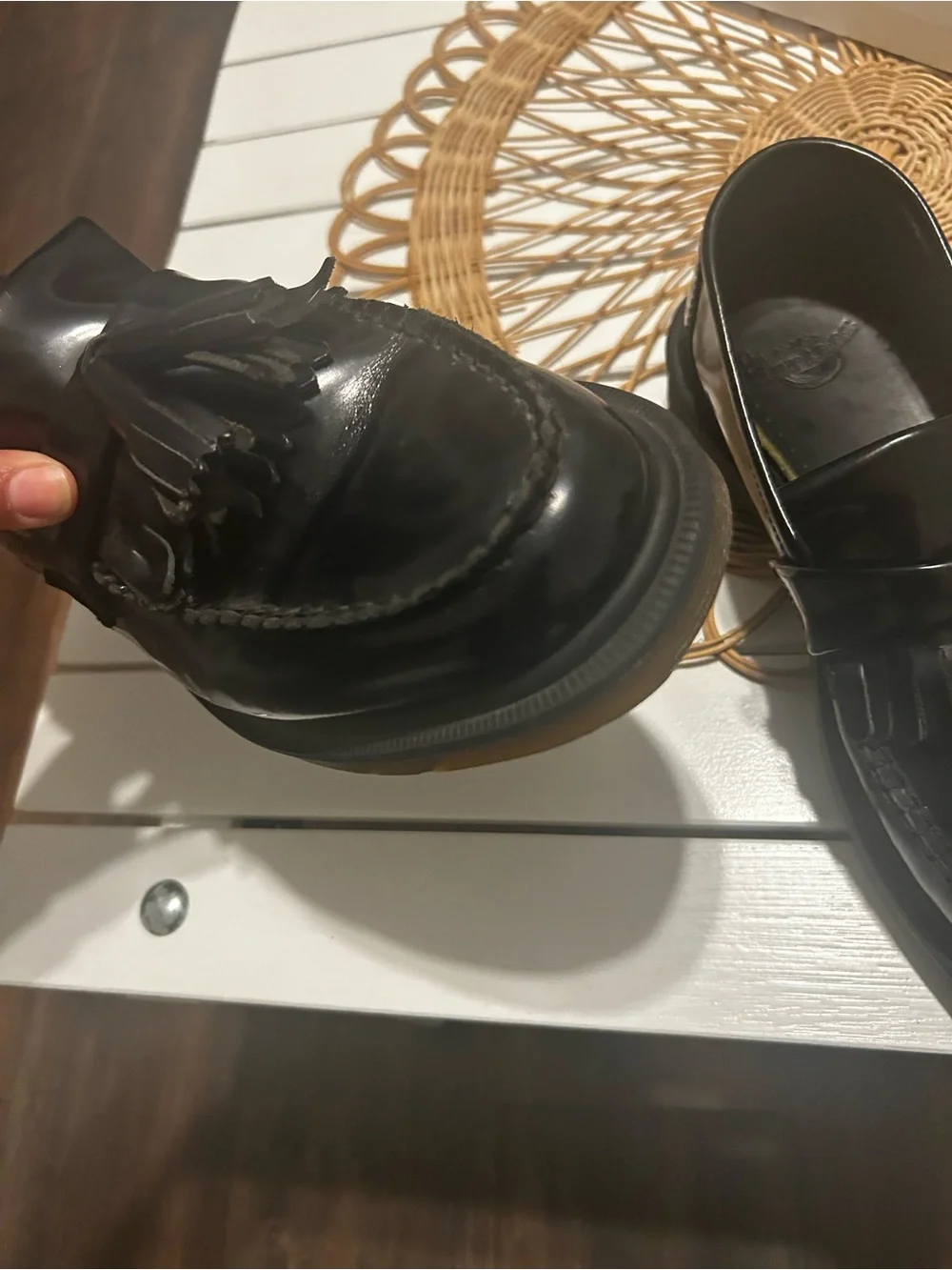 Dr. Martens Black Leather Tassel Loafers